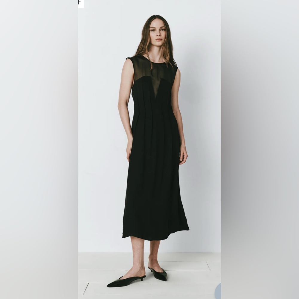 Rue Sophie Manon Organza Mix Media Dress- Size Large